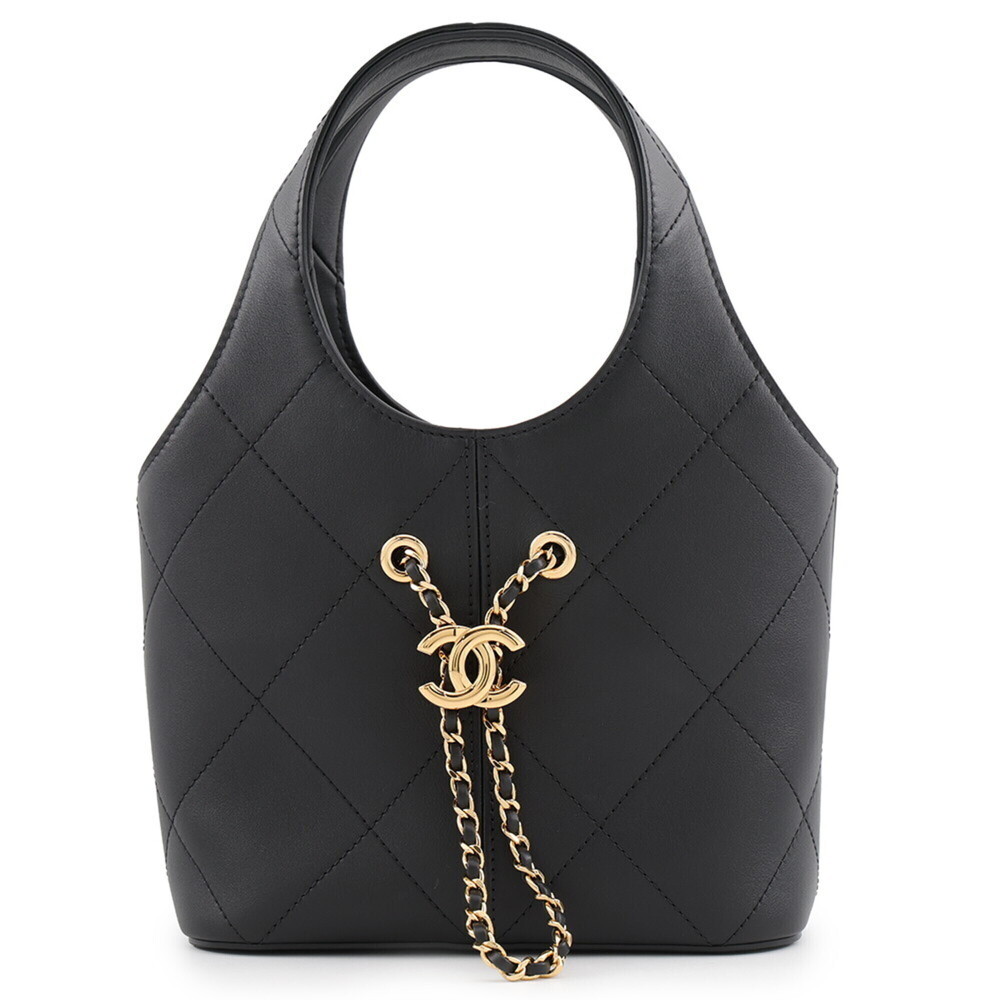 Chanel handbag, small Matelassé, Coco Mark, calfskin, AS6132, black.
